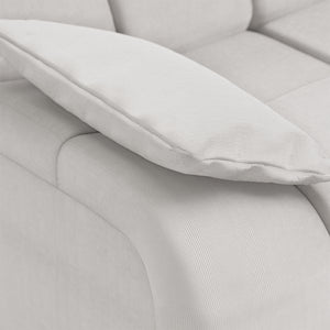 HKliving Wave bank left low arm Corduroy Rib Cream