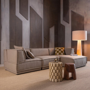 WOOOD Manu 3-zitsbank chaise longue rechts Naturel