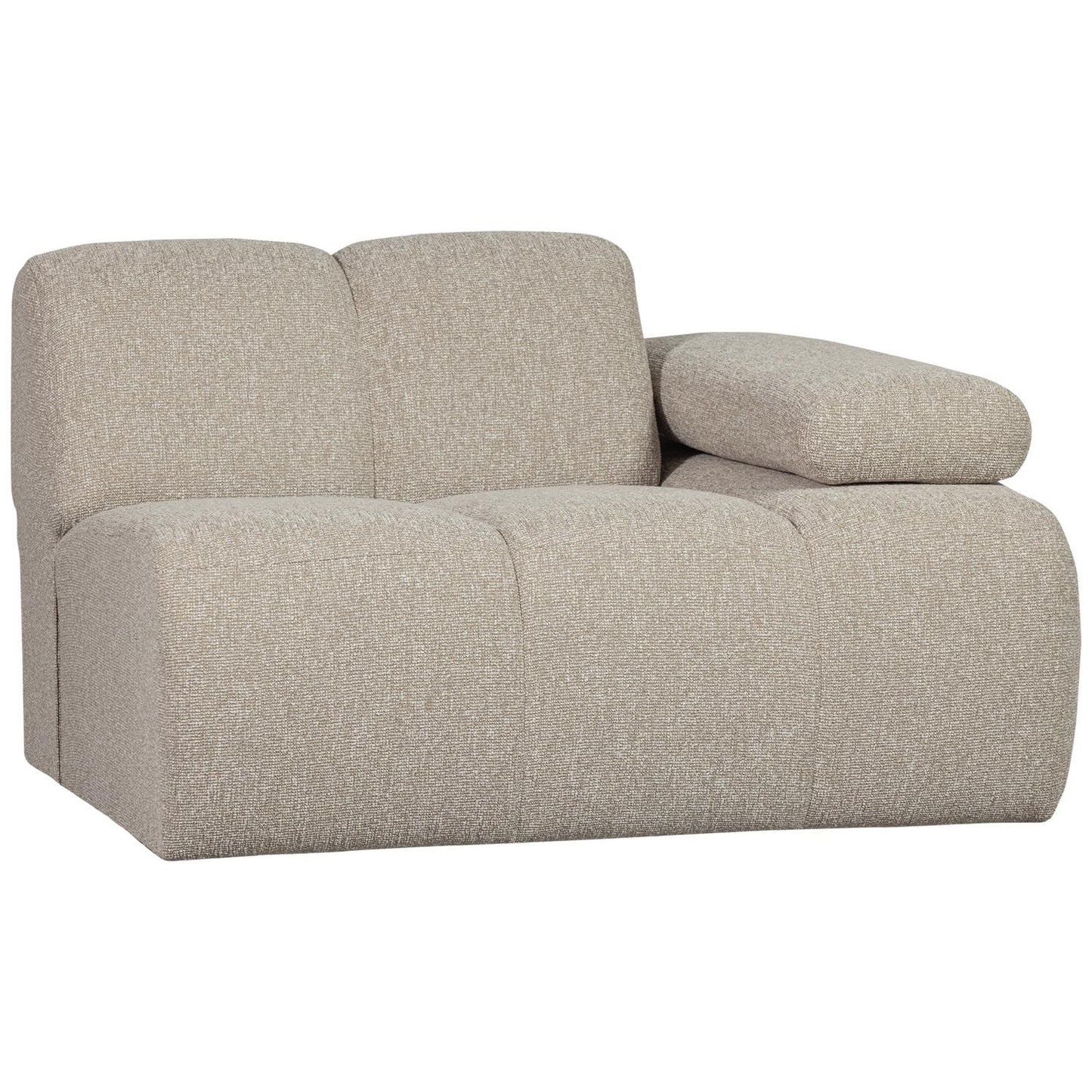 WOOOD Mojo 1-zits bank arm rechts bouclé Beige