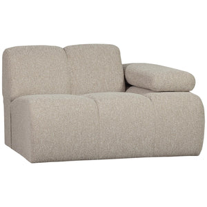 WOOOD Mojo 1-zits bank arm rechts bouclé Beige