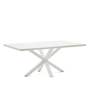 Kave Home Argo eettafel rechthoek 200x100 cm White/White