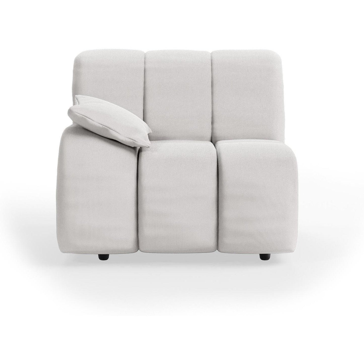 HKliving Wave bank left low arm Corduroy Rib Cream