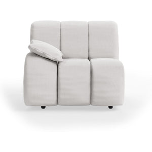HKliving Wave bank left low arm Corduroy Rib Cream
