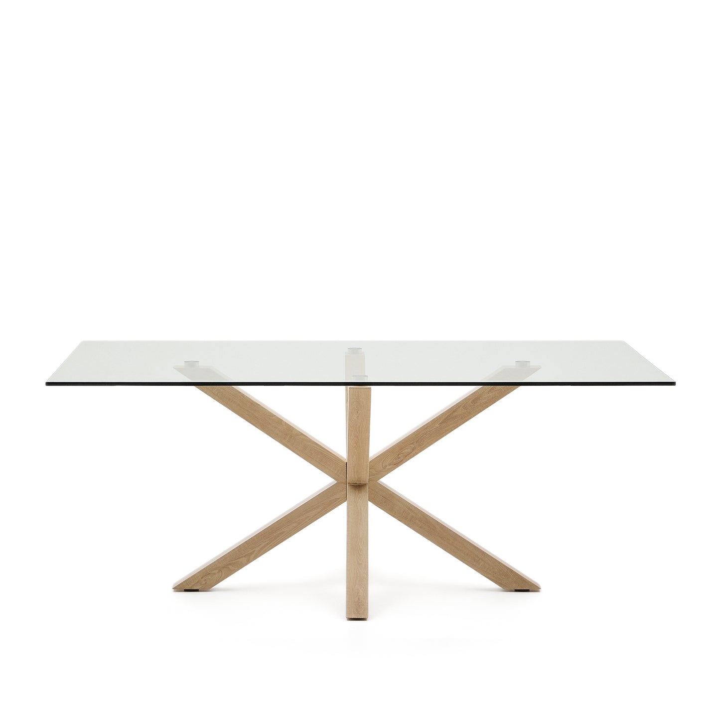 Kave Home Argo eettafel rechthoek 200x100 cm Clear/Natural