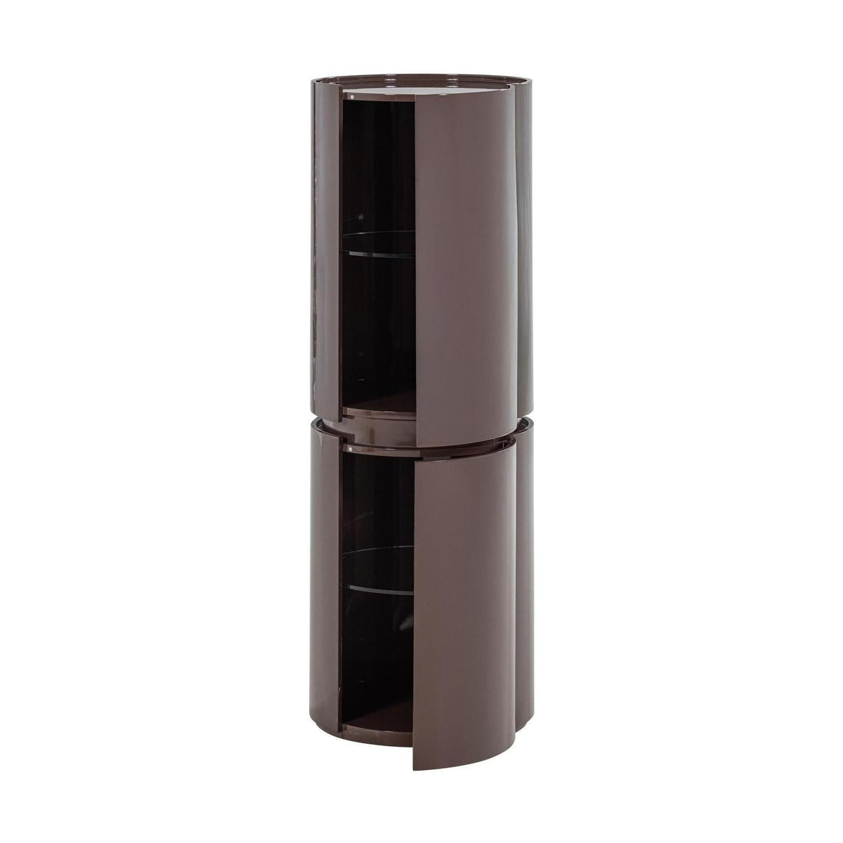 WOOOD Sera kast rond Ø45x135 cm Donkerbruin