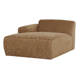 WOOOD Mojo Base chaise longue bank arm links wollig Honinggeel