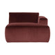 WOOOD Mojo Base chaise longue bank arm rechts velvet Kastanjebruin