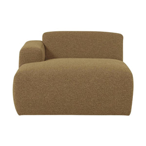 WOOOD Mojo Base chaise longue bank arm links bouclé Geel/Bruin