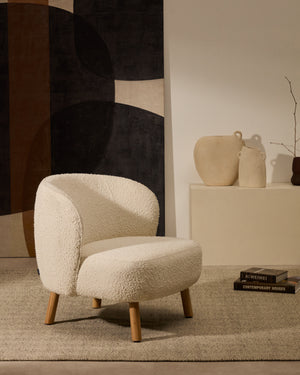 Kave Home Ulit fauteuil White naturel