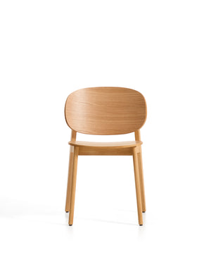 Kave Home Ludara eetkamerstoel eikenhout Beige