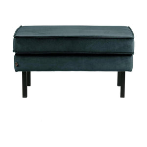 WOOOD Rodeo hocker velvet Groenblauw