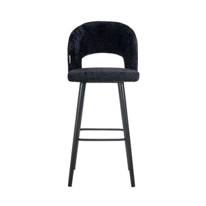 Richmond Savoy barkruk H82 chenille Black