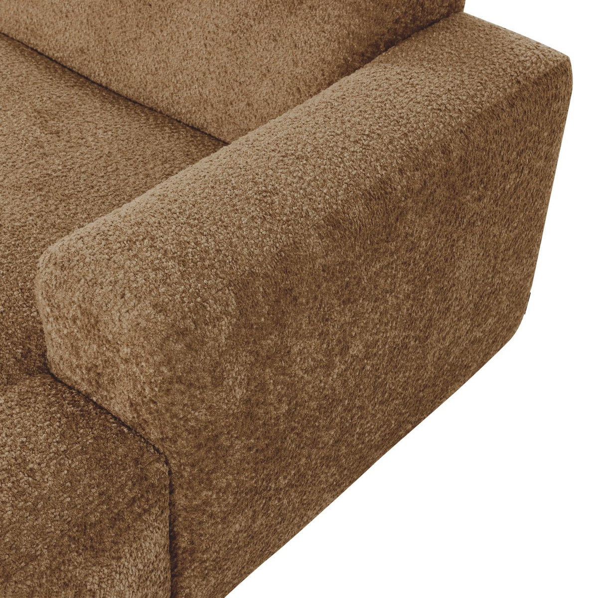 WOOOD Mojo Base chaise longue bank arm rechts wollig Honinggeel