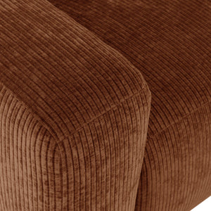 WOOOD Mojo Base 1-zits bank arm links rib Roestbruin
