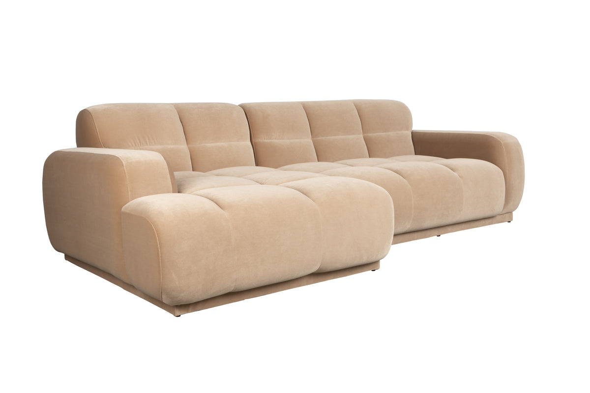 Zuiver Hazel 3,5-zitsbank Chaise Longue links Beige