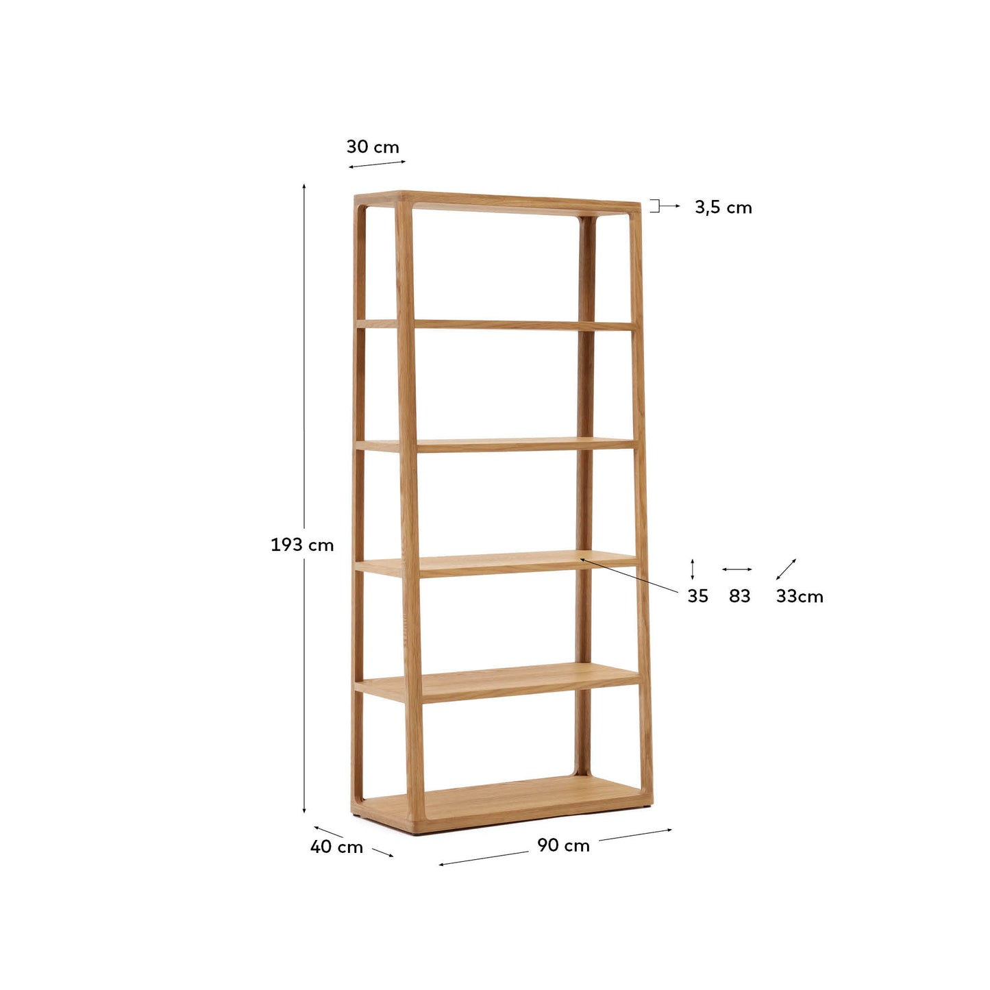 Kave Home Maymai kast 90x193 cm naturel eiken