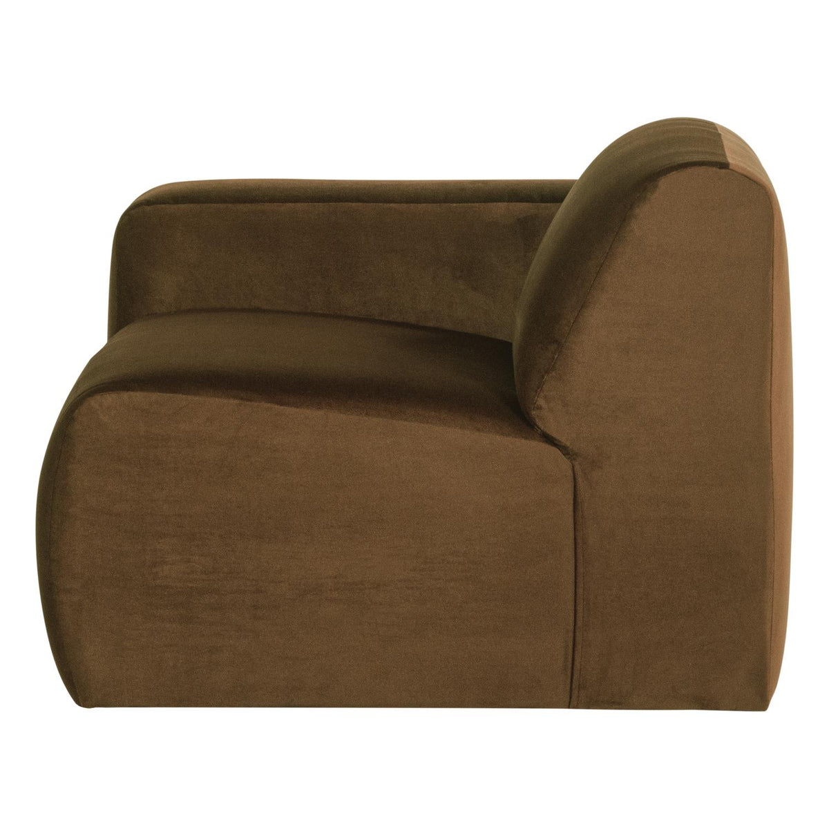 WOOOD Mojo Base 1-zits bank arm links velvet Honinggeel