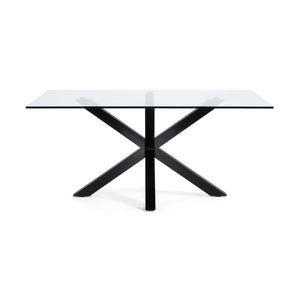 Kave Home Argo eettafel rechthoek 160x90 cm Clear/Black