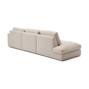 Kave Home Alea 5-zitsbank met chaise longue rechts Beige