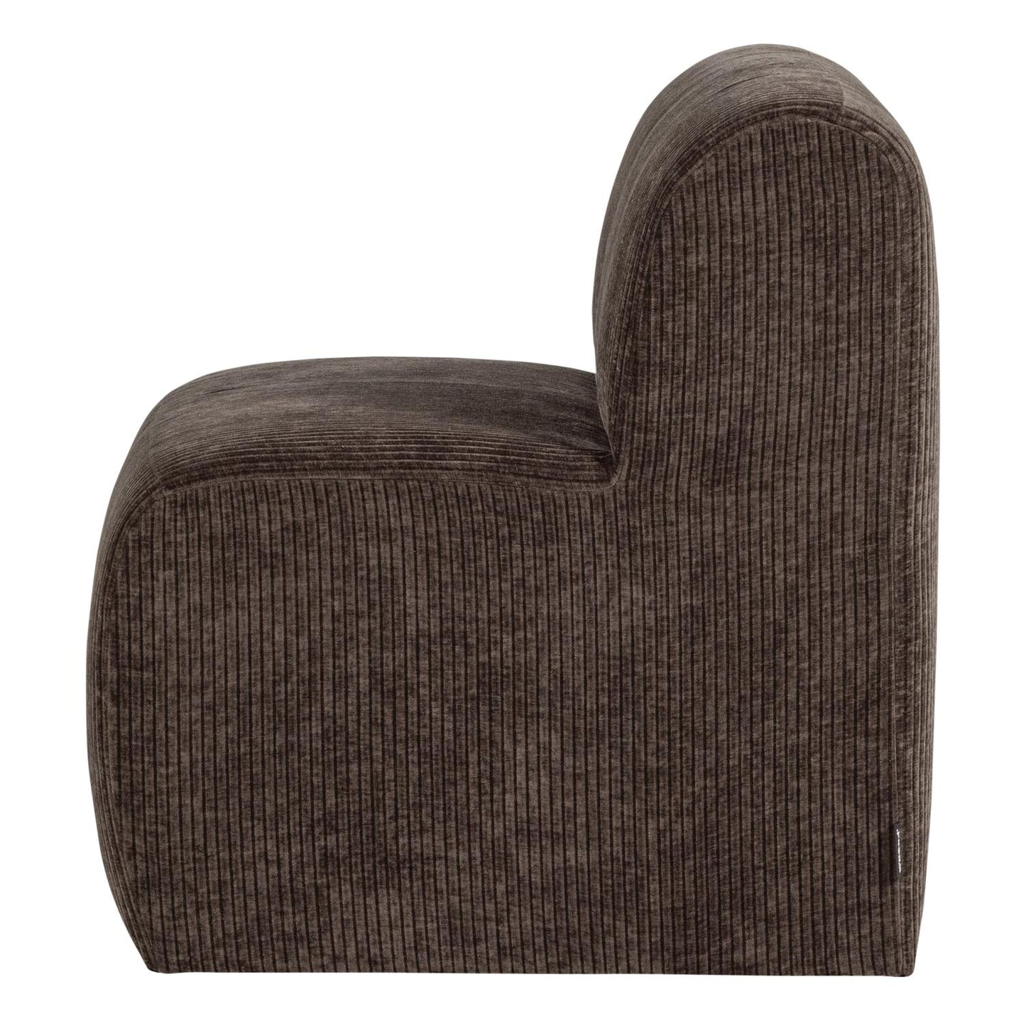 WOOOD Mojo Base eetkamerbank 84 cm met rugleuning rib Bruin