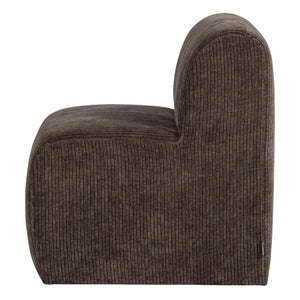 WOOOD Mojo Base eetkamerbank 84 cm met rugleuning rib Bruin