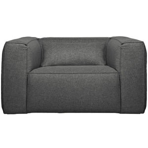 WOOOD Bean fauteuil incl. kussen Middengrijs Gemeleerd