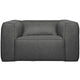 WOOOD Bean fauteuil incl. kussen Middengrijs Gemeleerd