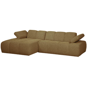 WOOOD Mojo chaise longue bank links bouclé Geel/Bruin Melange