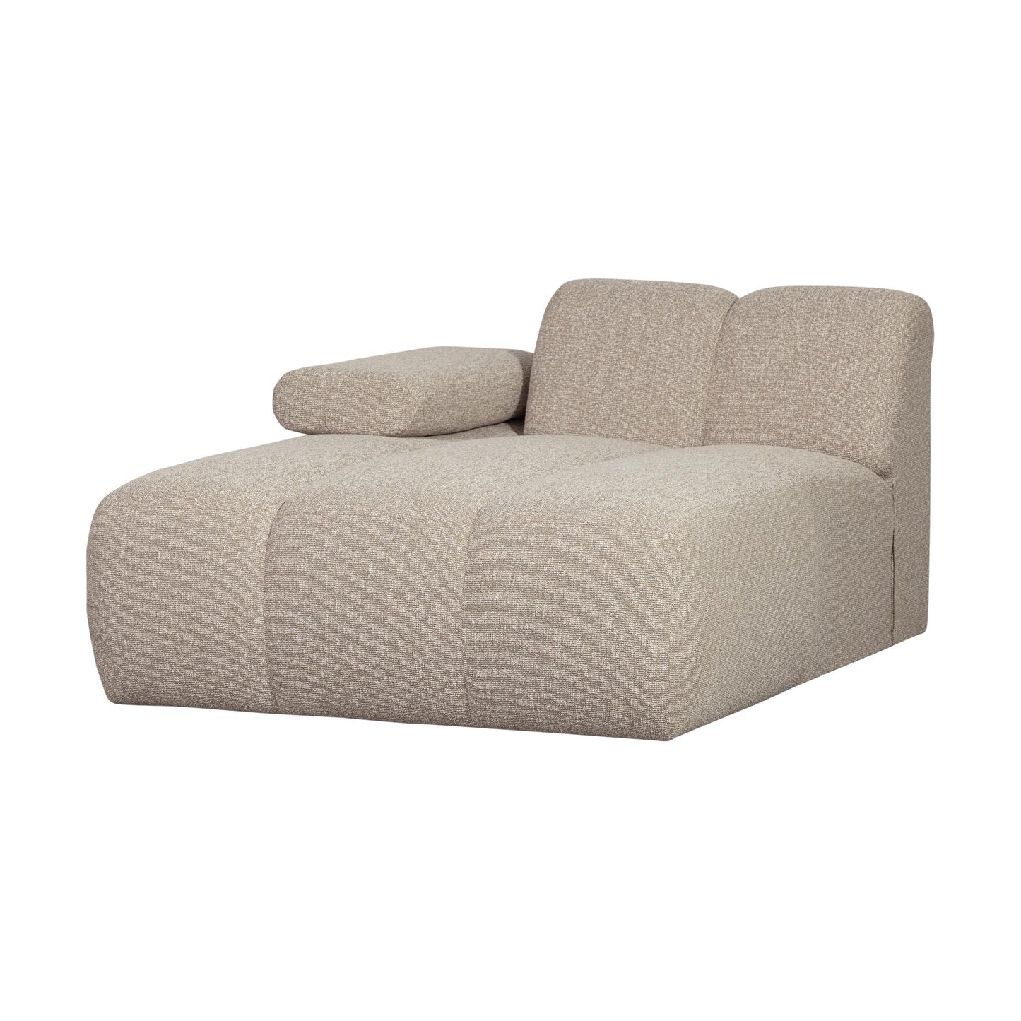 WOOOD Mojo chaise longue bank arm links bouclé Beige Melange