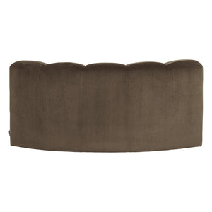 WOOOD Mojo eetbank halfronde hoek rugleuning velvet Taupe