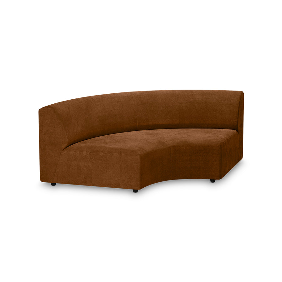 HKliving Jax bank round Royal Velvet Caramel