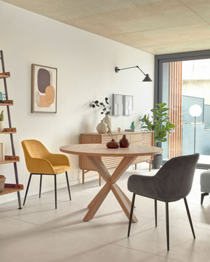 Kave Home Argo eettafel rond Ø120 cm Natural/Natural