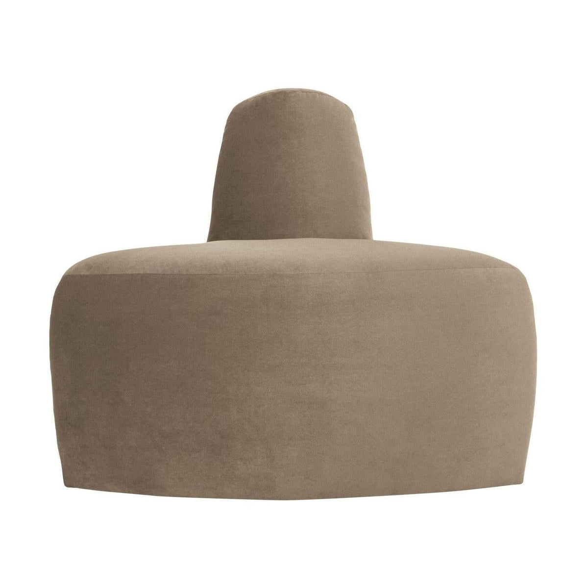 WOOOD Mojo Base eetbank hoek rond rugleuning velvet Khaki