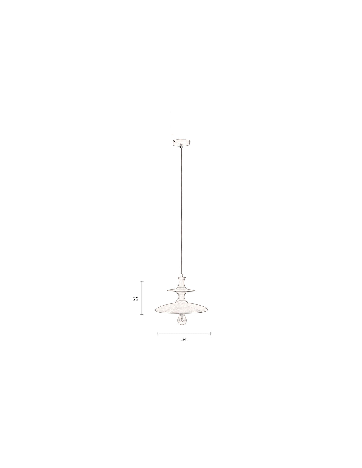 Dutchbone Cath pendant lamp Walnoot