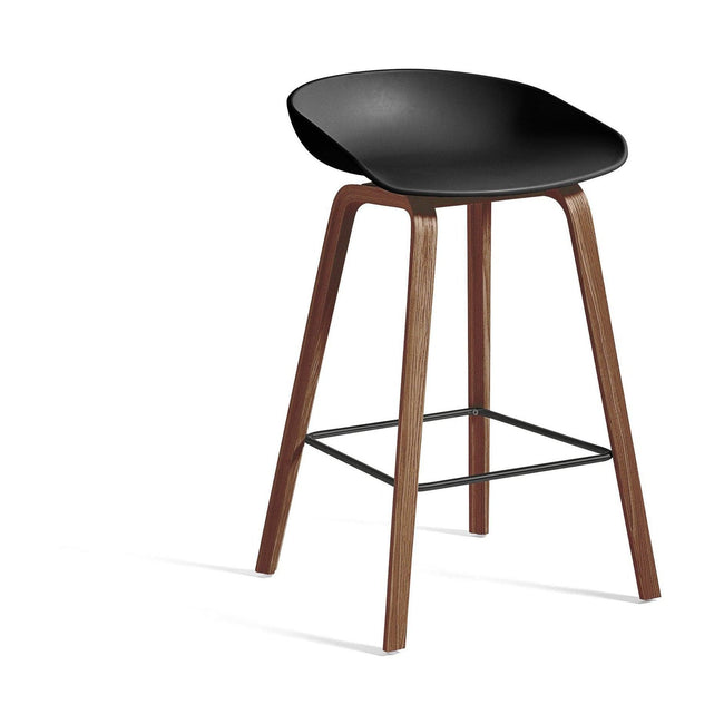 HAY About a Stool AAS 32 barkruk H65 walnoot Black 2.0 - HAY About a Stool AAS 32 barkruk H65 walnoot Black 2.0