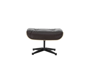 Vitra Eames Loungechair met ottoman Natural Leder Chocolate noten donker