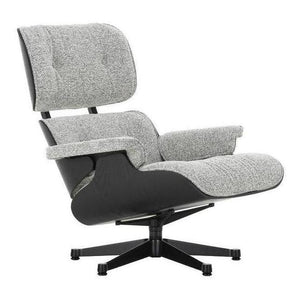 Vitra Eames Loungechair Nubia Salt'n Pepper kastanje zwart