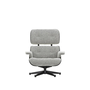 Vitra Eames Loungechair Nubia Salt'n Pepper kastanje zwart
