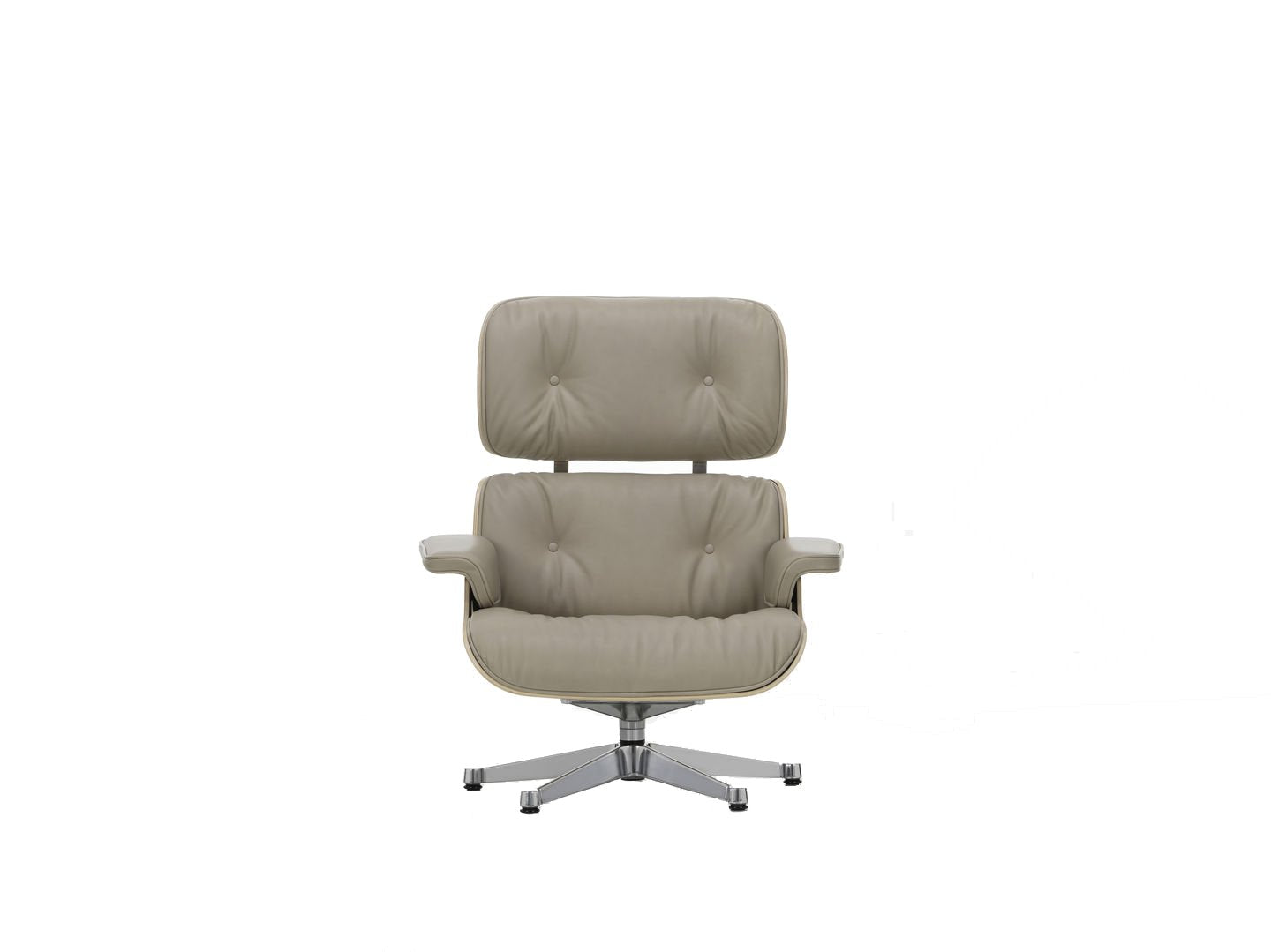 Vitra Eames Loungechair met ottoman Natural Leder Dark Sand kersenhout naturel