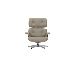 Vitra Eames Loungechair met ottoman Natural Leder Dark Sand kersenhout naturel