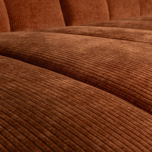 WOOOD Mojo chaise longue bank links ribstof Roestbruin