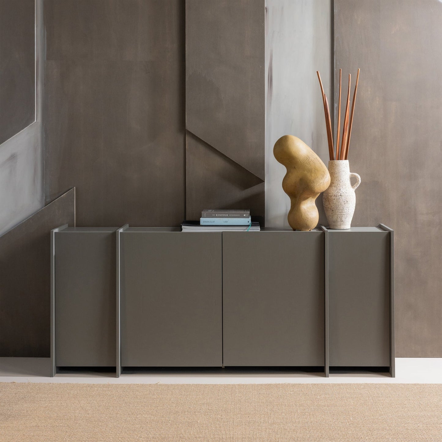 WOOOD Brock dressoir Warmgrijs