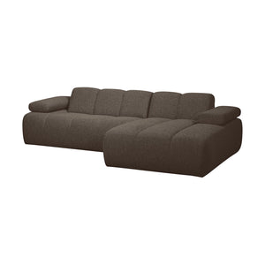 WOOOD Mojo chaise longue bank rechts bouclé Bruin Melange