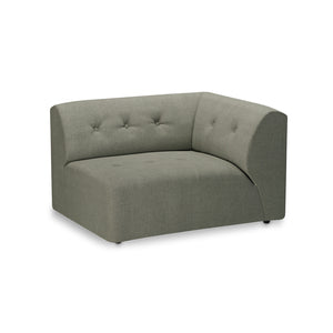 HKliving Vint 1,5-zits bank right Linen Army Green