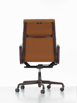 Vitra Soft Pad EA 219 bureaustoel draaibaar Leather Premium Cognac