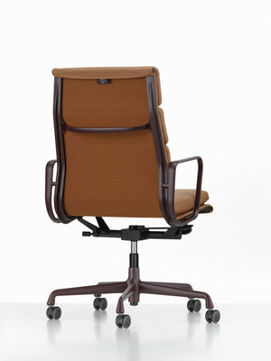 Vitra Soft Pad EA 219 bureaustoel draaibaar Leather Premium Cognac