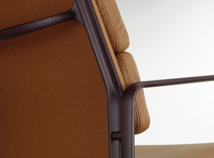 Vitra Soft Pad EA 219 bureaustoel draaibaar Leather Premium Cognac