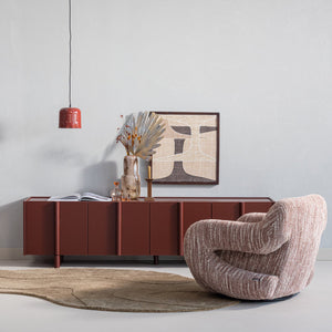 WOOOD Basu tv-meubel 200 cm Bordeauxrood