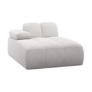 WOOOD Mojo chaise longue bank arm links bouclé Ecru Melange