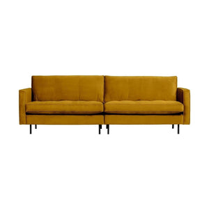 WOOOD Rodeo Classic 3-zitsbank velvet Okergeel